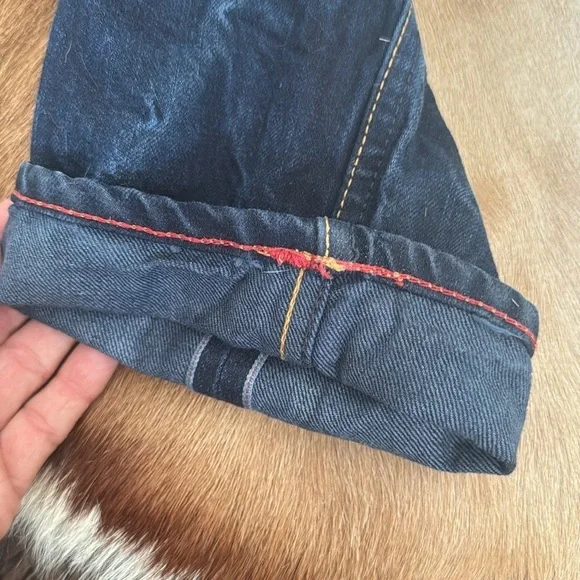 Gustin California Slim Selvedge Button FlyDenim Jeans Straight slim fit size 33